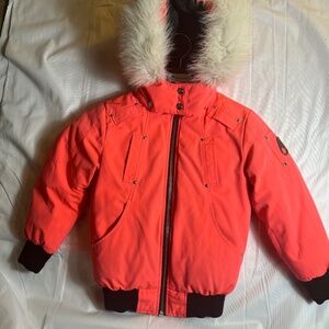 Pink puffer moose knuckles kids small